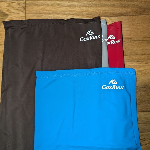 GoxRunx Neck Gaiters Bundle of 4 Face Covers Hiking Masks - Picture 2 of 3